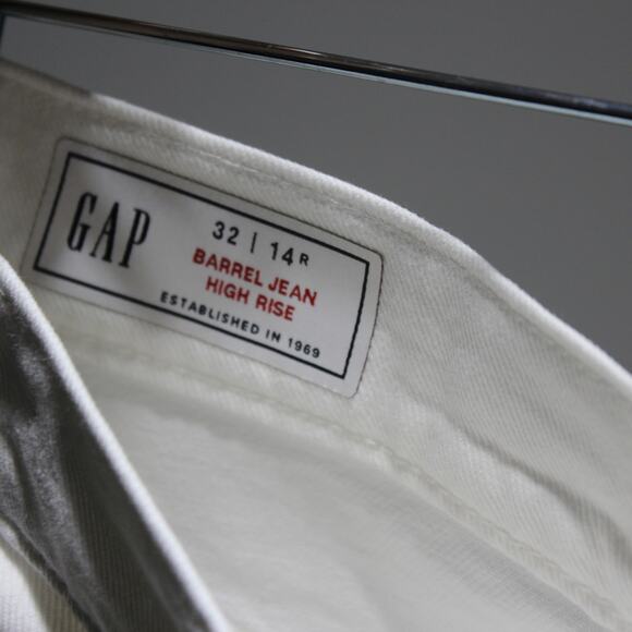 GAP High Rise Barrel Jeans with Washwell Size 14 - Picture 15 of 15